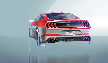 2018 Ford Mustang design sketch